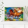 thumbnail image 3 of Cuadros Decorativos Pintura de diamante 5D DIY caballo taladro redondo cuadro de diamantes de imitación (B3330) Tmvgtek embutido en tela, 3 of 6