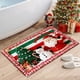 thumbnail image 1 of Alfombra navideña de punto para baño | Fibra de poliéster absorbente | Diseño navideño multicolor con Papá Noel, muñeco de nieve y reno | Alfombra antideslizante para puerta de entrada | Decoración, 1 of 6