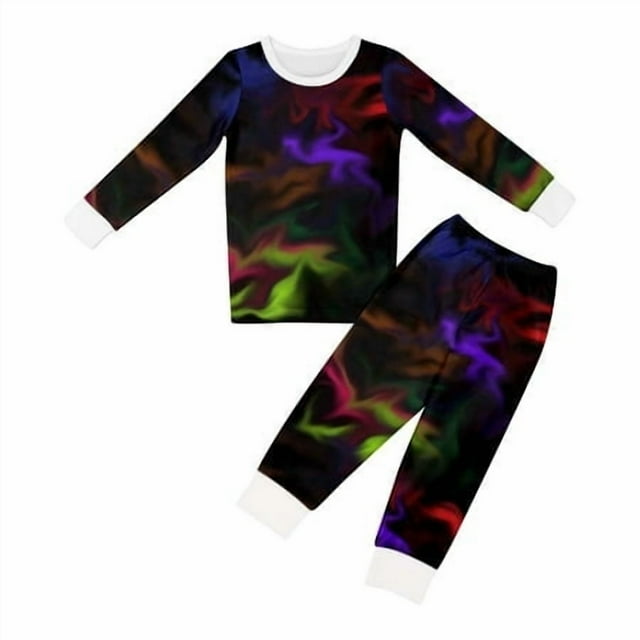 FhsagQ Outfits for Girls Kid Diy Hand Painted Homewear Set Color Pajama Sets for and Girl Can Play with and Wea Girls Spring Outfits Size 6-9 Months Spring Purple 8-9 Years