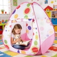 thumbnail image 1 of HaoXun Tente de Jeu Escamotable - Tente de Rangement Pliable pour Usage Intérieur et Extérieur, Jeux, Détente Ou Lecture, Polyester Bleu et Rose avec Assemblage Facile, 1 of 6