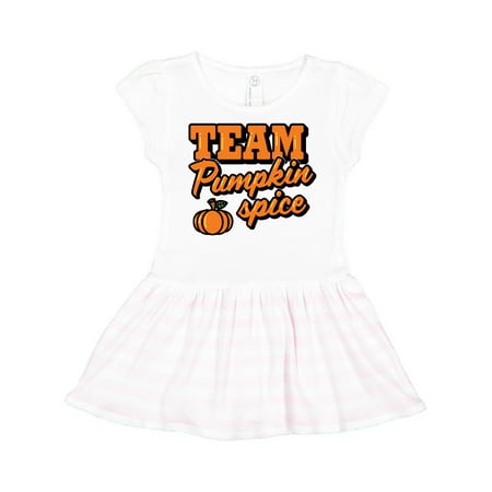 

Inktastic Team Pumpkin Spice with Cute Pumpkin Gift Toddler Girl Dress