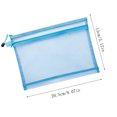 thumbnail image 3 of Luoshdecor Mesh Zipper Bags, Clear A6 Nylon Zip Pouch Pencil Case Storage Pockets for Travel, Office, Sticky Note, 3 of 4