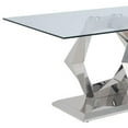 thumbnail image 6 of Acme Gianna Dining Table in Clear Glass and Stainless Steel Indoor, 6 of 9