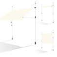 thumbnail image 7 of 79" × 59" Manual Retractable Awnings Adjustable Height (79-118in) - No drilling required, Beige, 7 of 7