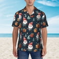 thumbnail image 4 of Balery Cute Santa Claus Gift Print Men's Hawaiian Shirts Short Sleeve Beach Shirt Relaxed Fit Vacation Button Down Shirts-3X-Large, 4 of 9