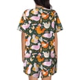thumbnail image 3 of Picia Roosters and Chicks Pajamas Sets for Women Soft Short-Sleeved Pjs with Lounge Shorts Two Piece Sleepwear-Large, 3 of 9
