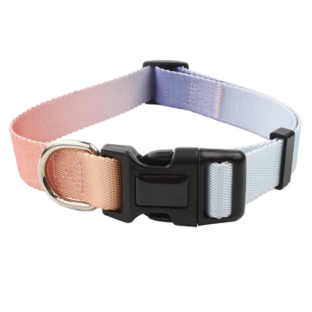 Collar de perro Cierre suave degradado cómodo collar ajustable de nailon para mascotas para cachorros grandes, medianos y pequeños MFZFUKR CPB-US-YY553-3