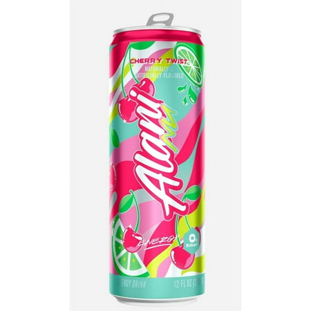 Alani Nu Energy Drink, Cherry Twist Limited Time Only, 12 fl oz (Single Can)-Pack Of 2