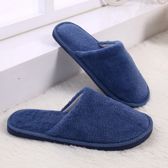 Indoor House Slippers for Women Men Lightweight Cotton Home Slippers Cozy Soft Bedroom Shoes Couple Travel Portable Slippers Non Slip Floor Warm Slippers