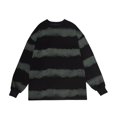 thumbnail image 1 of Blusas y camisas de cuello redondo y manga larga para hombre Sudadera con capucha y rayas anudadas Blusa holgada de cuello redondo para hombre Blusa de poliéster para hombre, 1 of 3