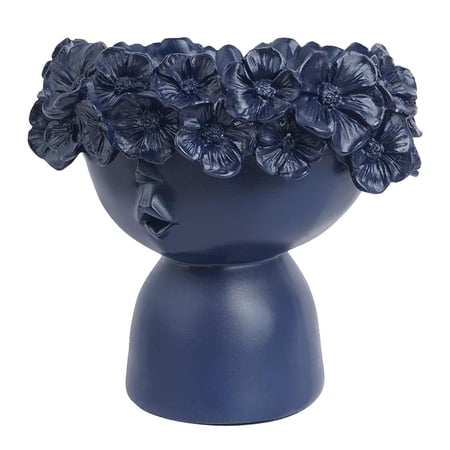 Resin Succulent Plant Pot/ Plant Pot Flower Pot/Container/Planter , Lovely Girls Head Figruines Ornaments for kids children room Desktop Art