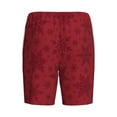 thumbnail image 4 of Rocae Christmas Red Snowflakes for Men's Soft Sleep Pajama Shorts, Waistband and Pockets, 4 of 9
