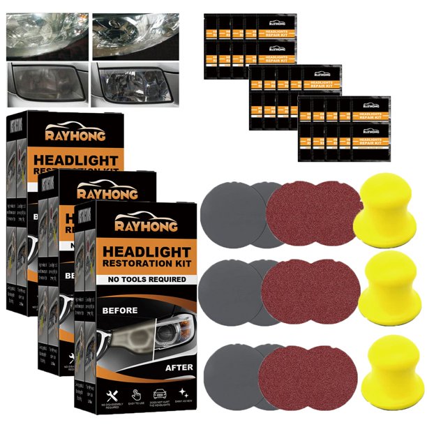 Polish Headlights Lens Restore Cleaner DIY Polishing,Headlight Cleaner