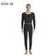 thumbnail image 2 of Conjunto de ropa interior térmica para hombre, calzoncillos largos con forro polar suave, capa base cálida para invierno en la parte superior e inferior - Negro, 2 of 6