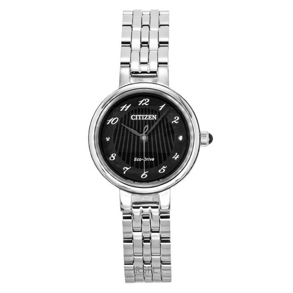 Citizen L Classic Stainless Steel Black Dial Eco-Drive EM0990-81E Women's Watch