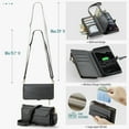 thumbnail image 6 of Compatible with Samsung Galaxy S24 FE 5G Zipper Wallet Phone Case Tempered Glass Screen Protector Crossbody Lanyard Strap Flip Card Holder Slot Cell Cover for S 24 EF AI S24FE 24S Women Girls Black, 6 of 9