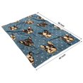 thumbnail image 4 of French Bulldogs Blue Blanket,Comfortable Soft Flannel Throw Blanket,All Season,Warm Lightweight Blankets for Sofa Bed Couch Living Room Chair,40"x50"(100x130cm), 4 of 4