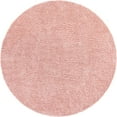 thumbnail image 6 of Unique Loom Davos Shag Collection Area Rug - Solid (2' Round Dusty Rose), 6 of 7