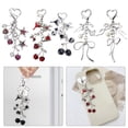 thumbnail image 2 of Elegant Cherries Charm Bag Pendant Bowknot Pearls Key Rings Portable Bag Decoration Fashionable Handbag Accessories, 2 of 8