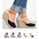 thumbnail image 1 of Sandalias de verano con hebilla de tacón alto y cuña, cómodas y transpirables, sandalias de mujer, 1 of 5
