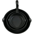 thumbnail image 3 of Sunnydaze Cast Iron Skillet 3-Piece Set, Heavy Duty Pre-Seasoned Frying Pans, 3 of 5