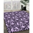 thumbnail image 2 of Ahgly Company Indoor Round Patterned Dark Purple Area Rugs, 4' Round, 2 of 6