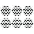 thumbnail image 2 of Pofeuu Soccer Print Leather Coasters Set of 6, Round Cups Mugs Mat Pad for Home Kitchen Heat Resistant Drink Coasters,Hexagon, 2 of 7