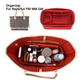 thumbnail image 2 of Bolsa organizadora de maquillaje con forro interior para viaje, apta para bolso de mano Neverfull PM MM GM, 2 of 5