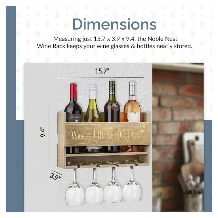 NeosKon Wine Rack Wall Mounted Wine Glass Rack Wine Glass