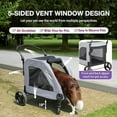 thumbnail image 7 of ZephyPaws Extra-Large Dog Stroller for Large Dogs Up to 160lbs for for 2 Medium Dogs,Foldable Dog Wagon with Adjustable Handle & Breathable Mesh,4 Wheels Pet Stroller,Gray, 7 of 7