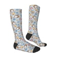 thumbnail image 3 of Picia Women Crew Soft Moisture-wicking Socks Summer Time With Gnome Pattern Design Cotton Socks, One Size fit All, 3 of 9