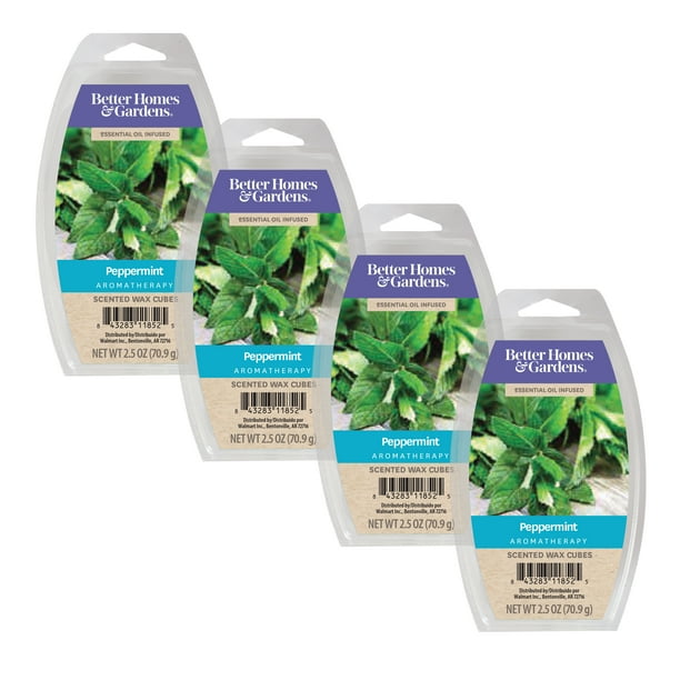 Peppermint Essential Oil Wax Melts, Better Homes & Gardens, 2.5 oz (4