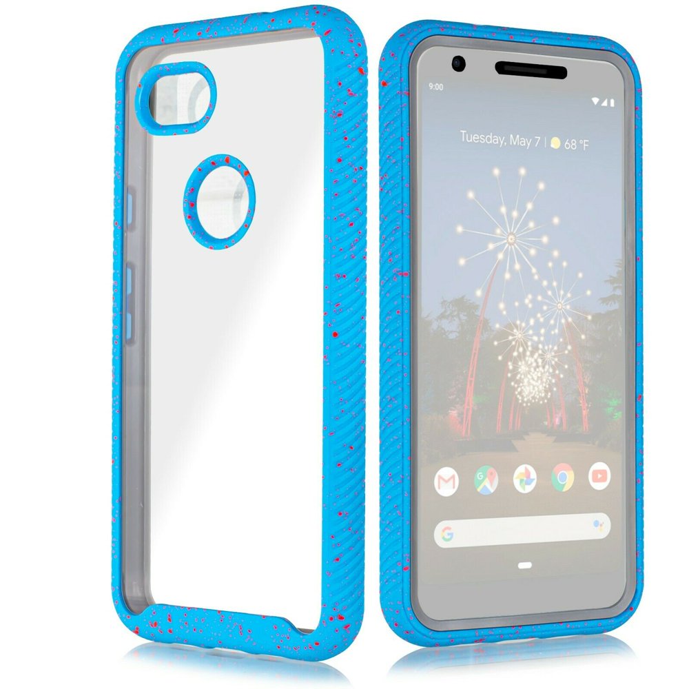 for Google Pixel 3A Clear Case Phone Case Dual Layer FullBody Rugged