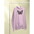 thumbnail image 3 of Monarch Butterfly Handdrawn Hoodie Women -Image by Shutterstock, Female Medium, 3 of 4