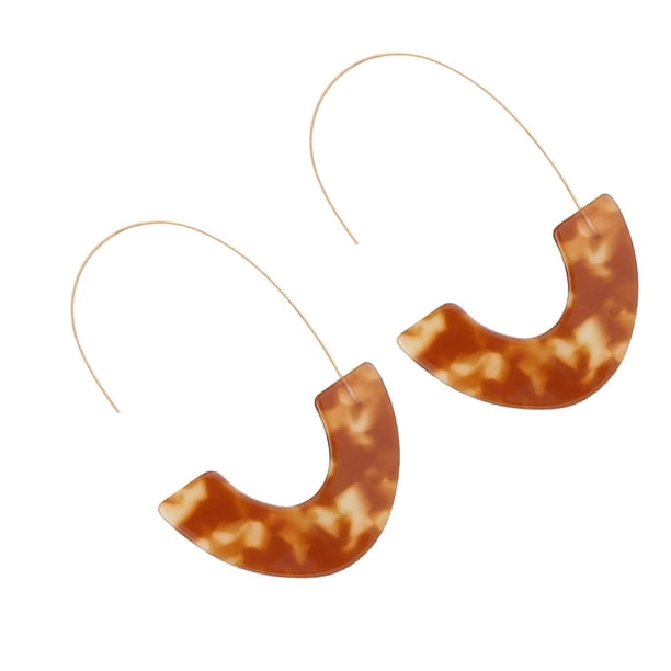 Minnieouse 1 par de pendientes en forma de U con estampado de leopardo geométrico universal acrílico joyería de moda suministros para fiestas para chicas Type3 NO3 Minnieouse AP010170-04