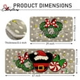 thumbnail image 3 of Christmas Believe Santa Mouse Kitchen Rugs Set of 2, Xmas Wreath Peppermint Candy Kitchen Mats Decor, Polka Dot Winter Holiday Door Mat Home Decorations -17x29 and 17x47 Inch, 3 of 6
