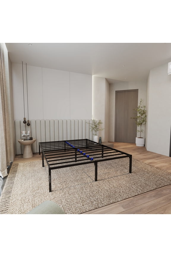 Queen Platform Bed Frame | Quiet & Sturdy | No Box Spring | 14" Mattress Foundation