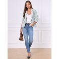 thumbnail image 5 of DARING DIVA Women's Casual Long Sleeve One Button Pockets Suit Jacket M Gray, 5 of 7