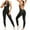 Black, variant on TTUHYWXI Womens Workout Jumpsuits Athletic Romper Sleeveless V Neck Onesie Bodycon One Piece Bodysuit Yoga (White, S)