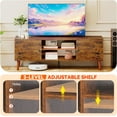 thumbnail image 3 of CL.HPAHKL TV Stand for TVs up to 60 inch, Entertainment Center with Storage Cabinet & Open Shelves, TV Console Table for Living Room and Bedroom, Brown, 3 of 7