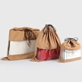 thumbnail image 4 of Neinkie Jumbo Non-Woven Fabric Dustproof Drawstring Dust Covers Large Cloth Storage Pouch String Bag for Handbags Purses Shoes Boots, Portable Transparent Clothes Pouch, 4 of 7