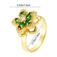 thumbnail image 3 of Anillo de flores para mujer, anillo giratorio de cristal con forma de flor, anillo giratorio ajustable, ideal para San Valentín, regalo de joyería para mujer, anillo de metal., 3 of 6