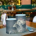 thumbnail image 3 of Yayeee Flameless Candles with Remote Flickering Battery Operated Multi Color Changing, Skeleton with Flowers Pattern, 3 of 7