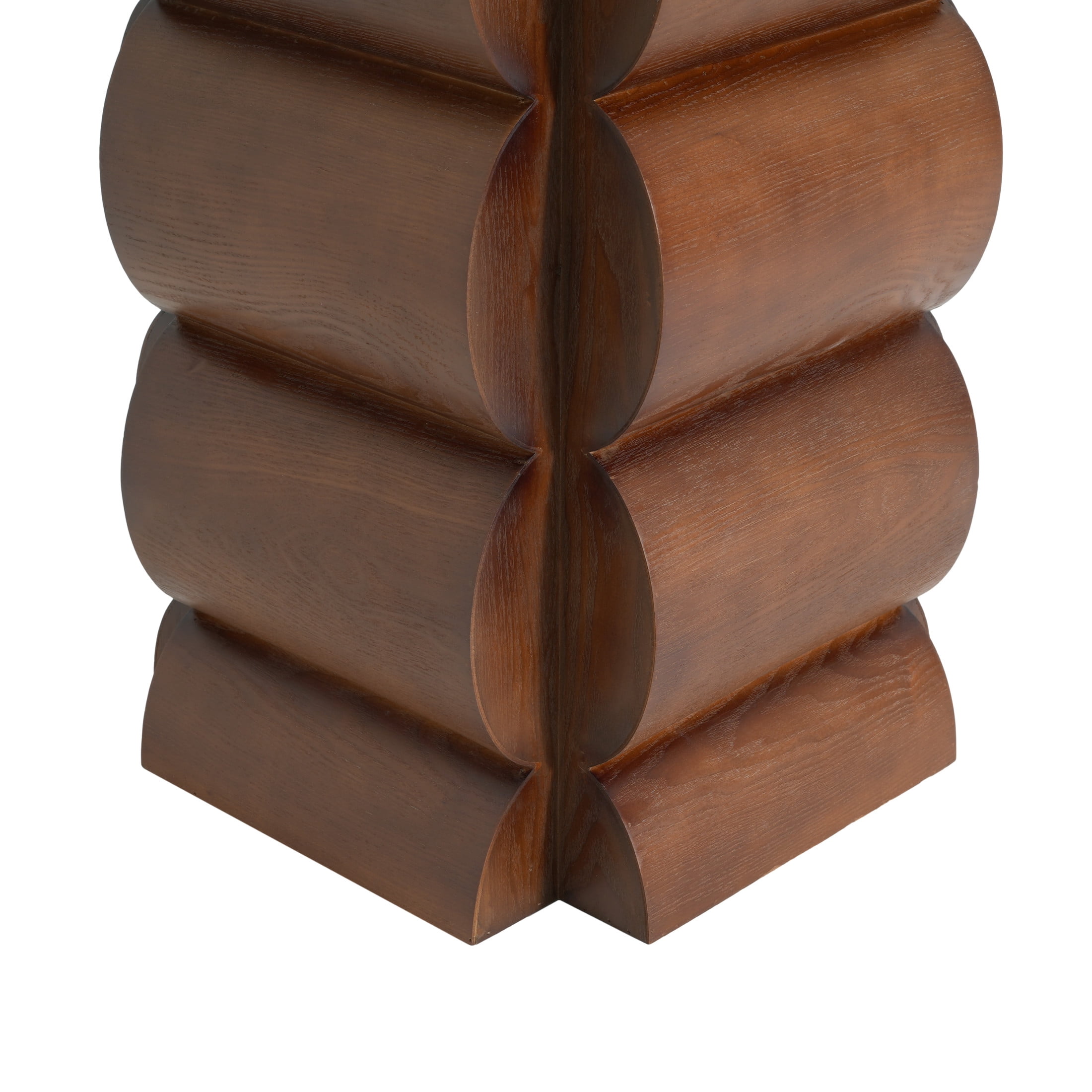 Christopher Knight Home 15.35" Curved Wood End Table, Modern Accent Side Table, Brown