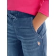 thumbnail image 4 of U.S. Polo Assn. Girls Pull On Wide Leg Jean, Sizes 4-18, 4 of 5