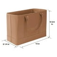 thumbnail image 3 of Chic File Organizer Tote - Important Document Organizer Bag, Portable File Box with Handle, Brown, 3 of 8