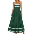 thumbnail image 2 of YuXingFu Wedding Guest Dresses for Women Maxi Crew Neck Plus Size Womens Dress Sleeveless for Beach Long Casual Summer Green L, 2 of 6