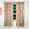 thumbnail image 2 of Designart 'Indian Floral Batik Retro II' Mid-Century Modern Curtain Panel, 2 of 5