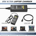 thumbnail image 6 of 135W AC Adapter Charger Compatible with Lenovo Thinkpad T440P T450P T460P T470P T530 T540 T560 IdeaPad Z710 Y40-70 Y50-70 Y50-70AM-IFI Y70-70 Y700 ADL135NDC3A Power Cord, 6 of 9
