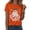 Orange, variant on Kakishop Halloween Womens Clothing Halloween Shirts for Women: Halloween Pumpkin Shirt Cute Ghost Shirts Spooky Season Tee Fall Graphic Short Sleeve Tee,Red